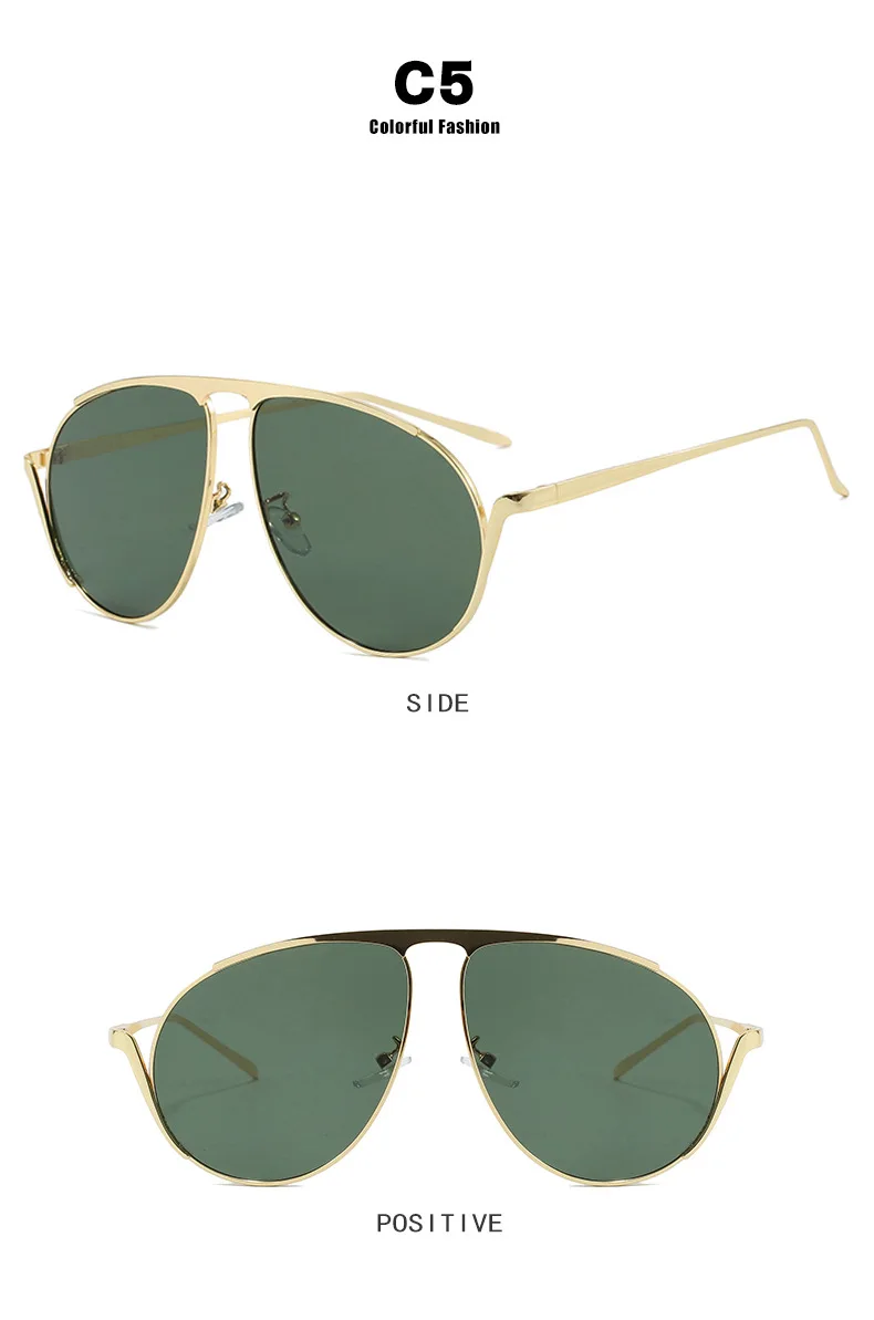 Neue Retro Hohe Qualität Runde Sonnenbrille Für Frauen Männer Mode Weibliche Luxus Übergroßen Sonnenbrille Shades UV400 Brillen – Detail 11
