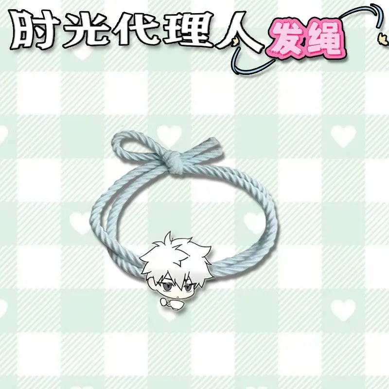 8 個リンククリックアニメチャールズ・ルーカス・ザビエルヘアロープかわいい高弾性ヘッドバンド漫画少女女性ヘアアクセサリーギフト