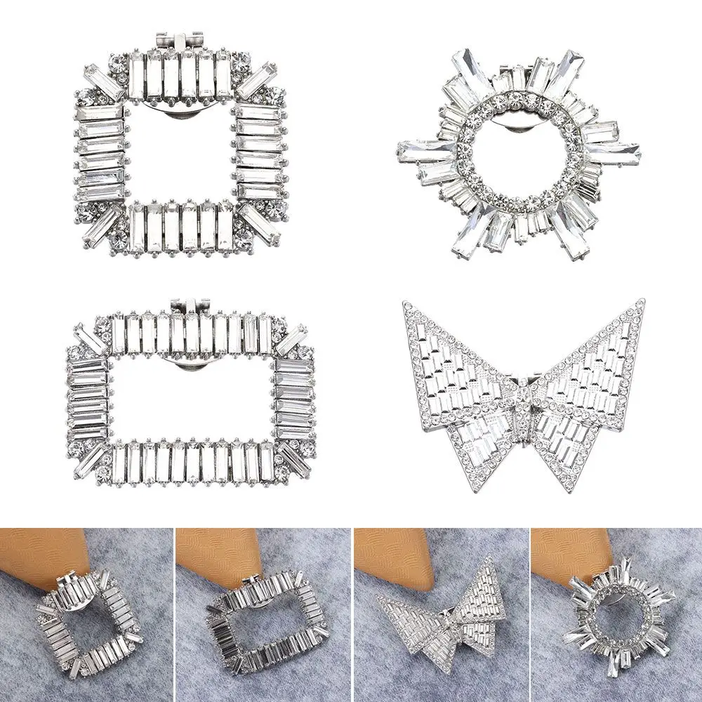 

1PC Rhinestone Bride High Heel Shoe Decorations Clip Charm Buckle Butterfly Clamp Shiny Clips
