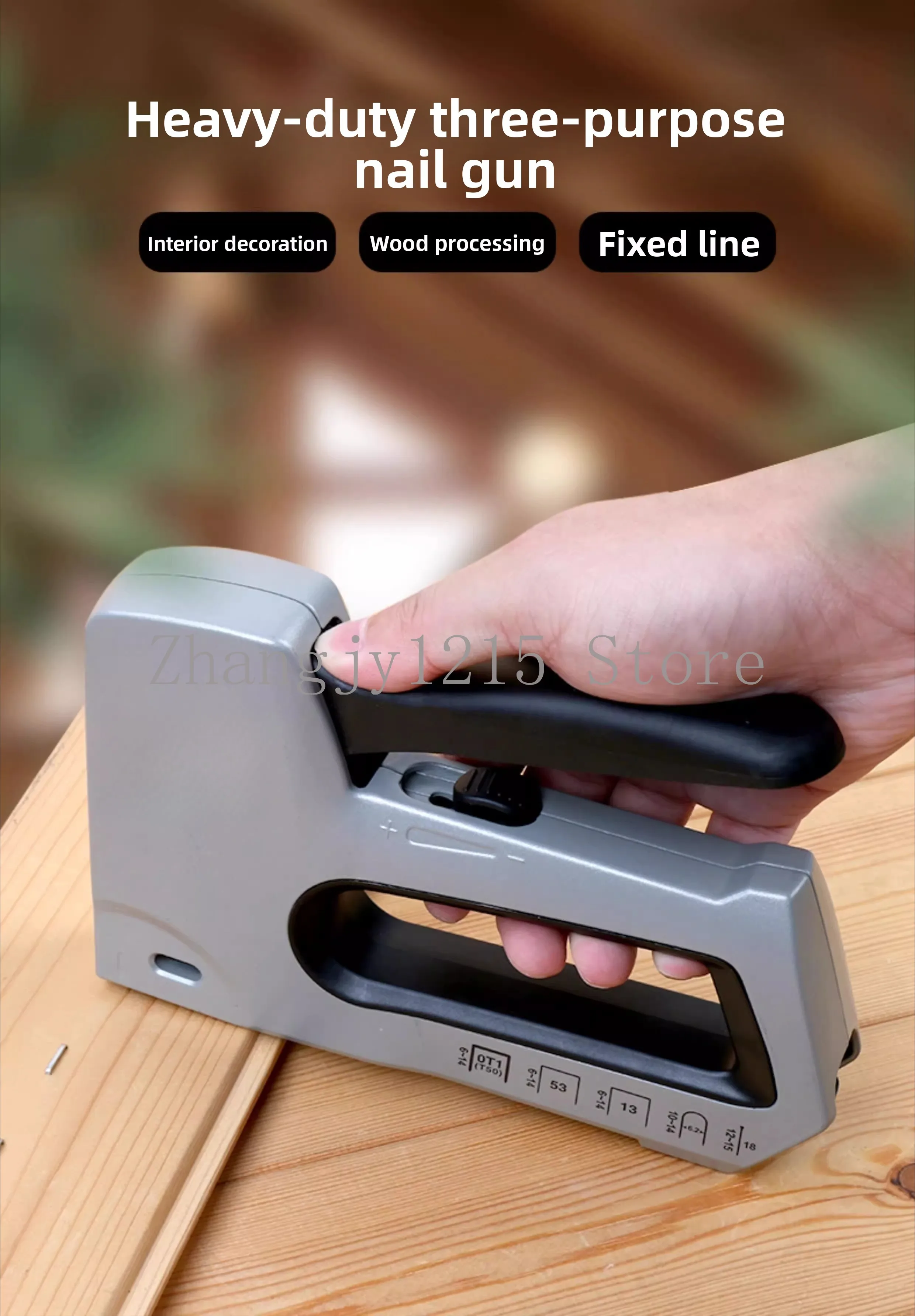 Nail  Hand-held Artist Handheld Stapler Large Industrial Thickened Heavy Duty Labor-saving Stapler Gun