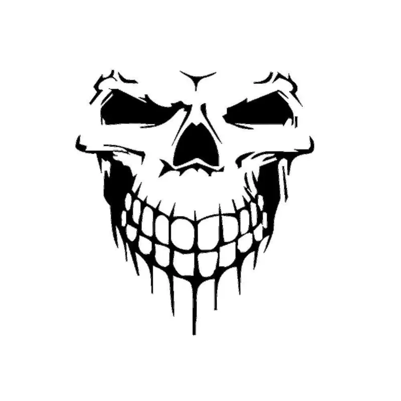 1 Piece of Creative Skull Car Sticker and Reflective Vinyl Car Design Car Engine Hood Doors Windows Car Sticker Firmly Attached