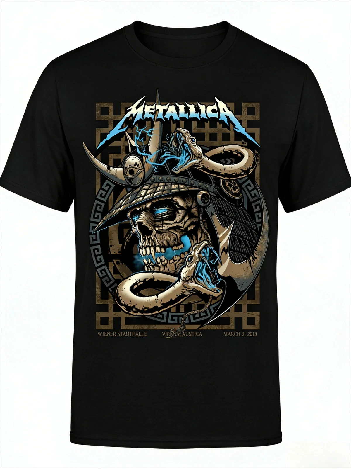 Metallica Vintage Metal  Band T-Shirt 100% Cotton Graphic Tee Men Women Summer Streetwear Top