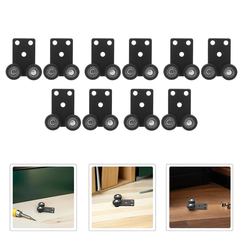 For DIY Home Projects Wardrobe Rollers Silent Sliding Wheels Roller Wear Resistant Design Ultra-quiet Operation