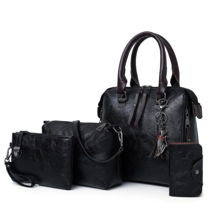 Damen-Handtaschen-Set 2026 aus PU-Leder, 4-teilig, Designer-Handtasche, Umhängetasche, Pendler-Tasche mit großer Kapazität – Detail 20