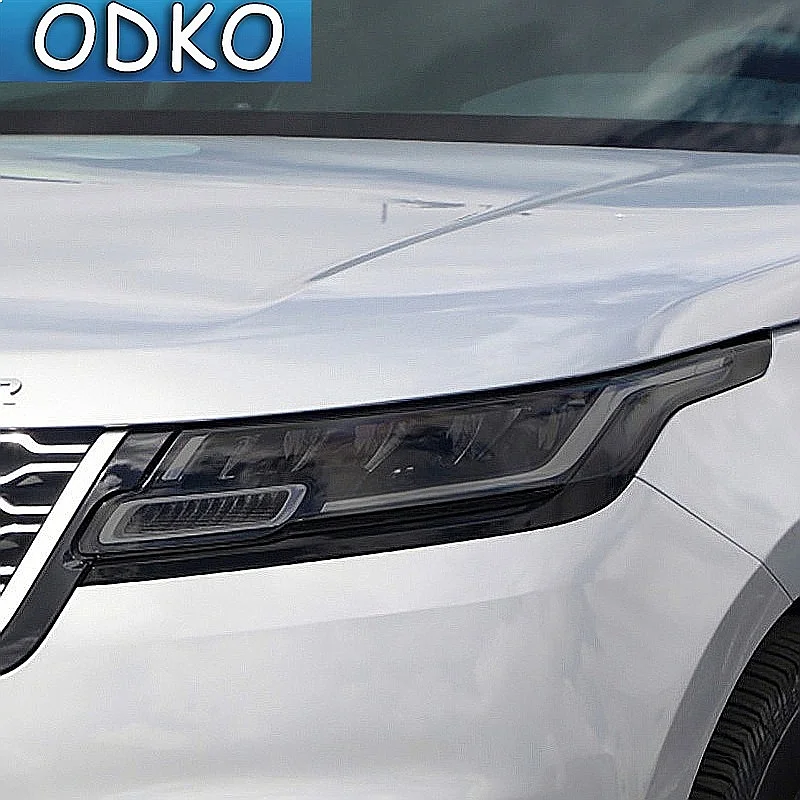 Car Headlight Tint Smoked Black Protective Film TPU Stickers For Range Rover Velar 2017-Present Accessories Anti-Scratch Repair