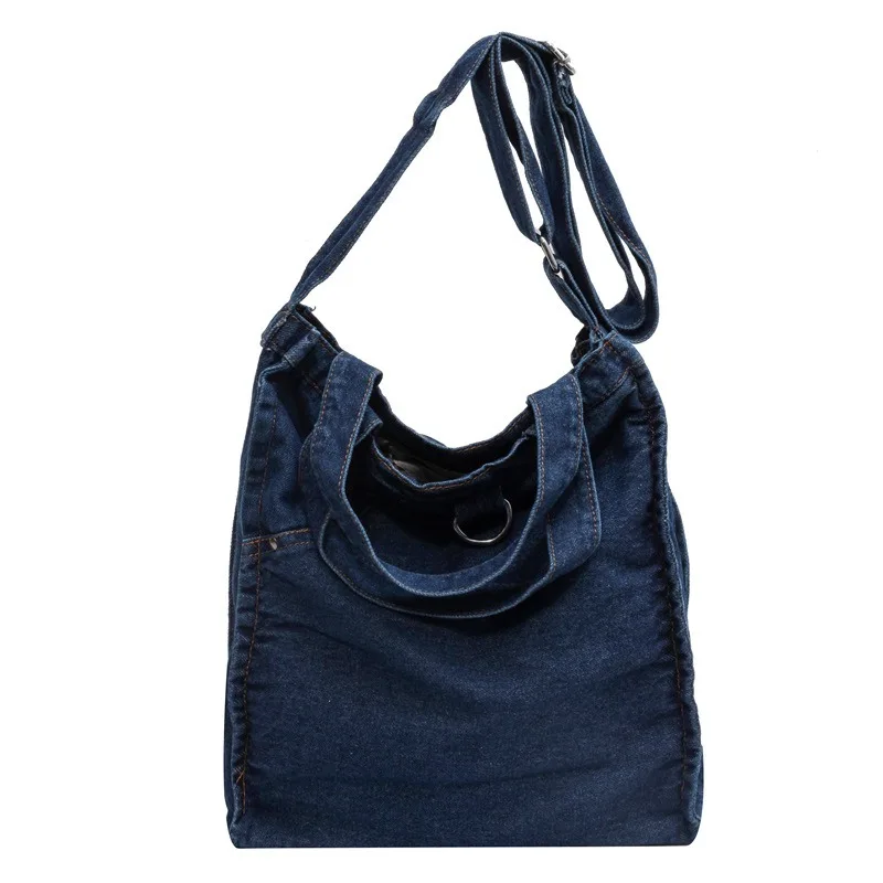Denim Shoulder Bags Trendy Casual All-match Handbag for Women Shopping Square Satchel Bags Vintage Durable Upgrade Your Style