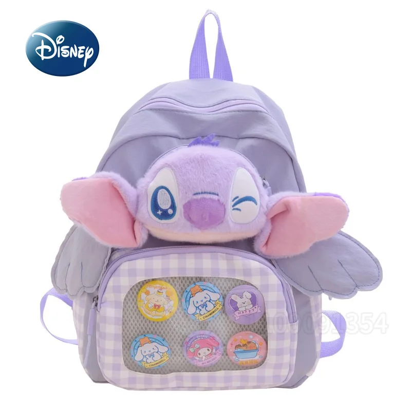

Disney Stitch New Children's Backpack Cartoon Personality Children's Schoolbag 3D Doll Fashion Girl Schoolbag Large Capacity