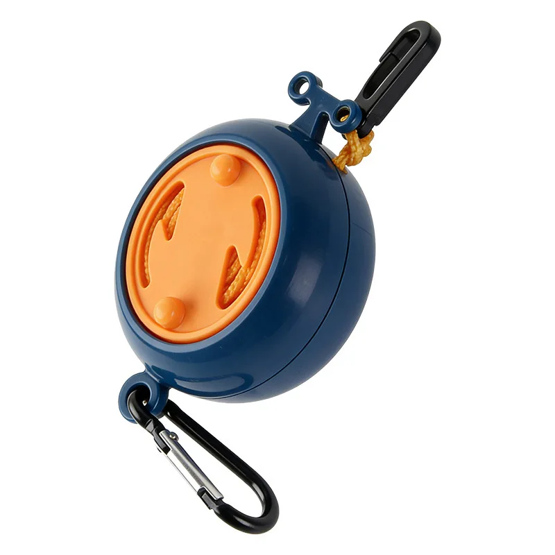 Multifunctional Compact Retractable Clothesline,Anti‑tangled Retractable Rope,Carabiner Clip Attachment,Compact Round Casing,Portable Temporary Hanging Gear for Backpackers