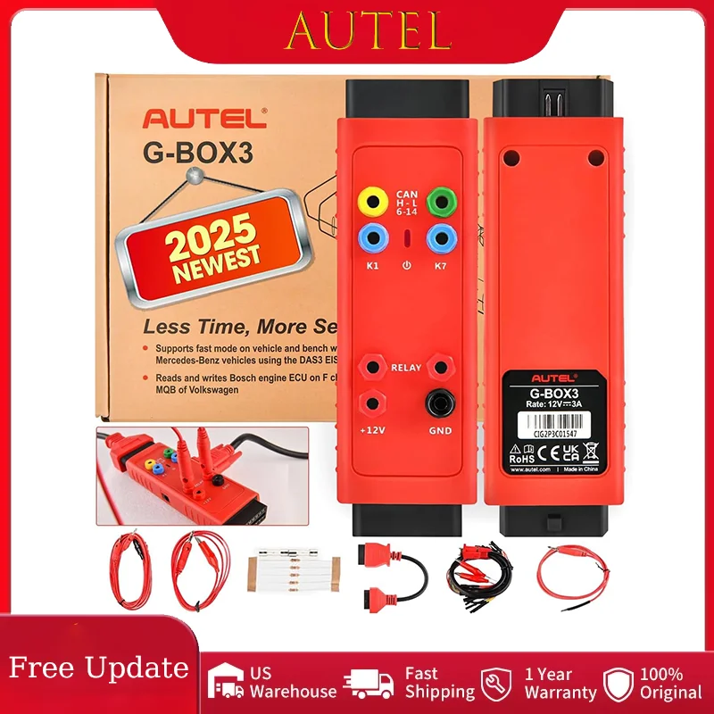Autel G-BOX3 Accessory Tool Adapter, for Mercedes-Benz/ For BMW, Works W/MaxiIM IM508(S) + XP400 IM608 PRO II, IM608S II Scanner