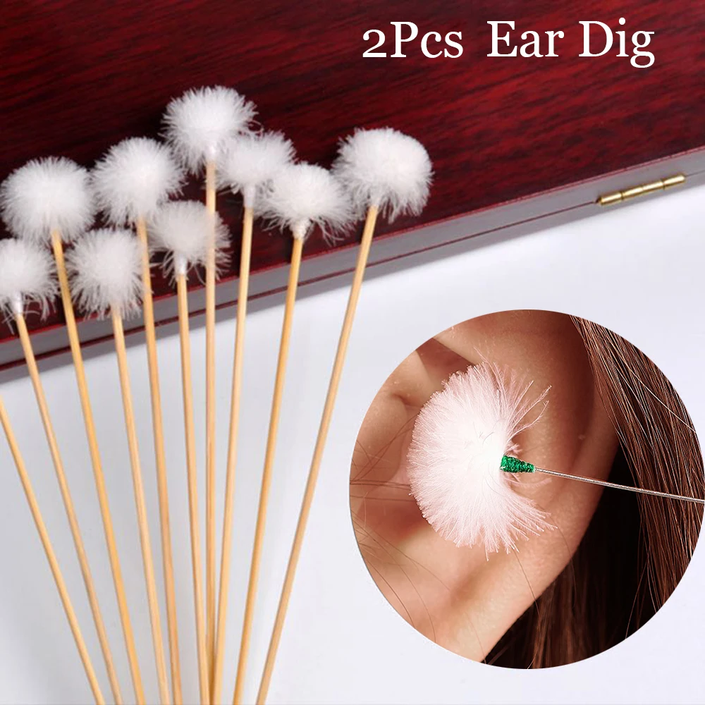 Handle Spoon Cleaner Stick Ear Care Wax Remover Curette Curette Ear Wax Remover Ear Spoon Ear Dig Tools Goose Feather Earpick