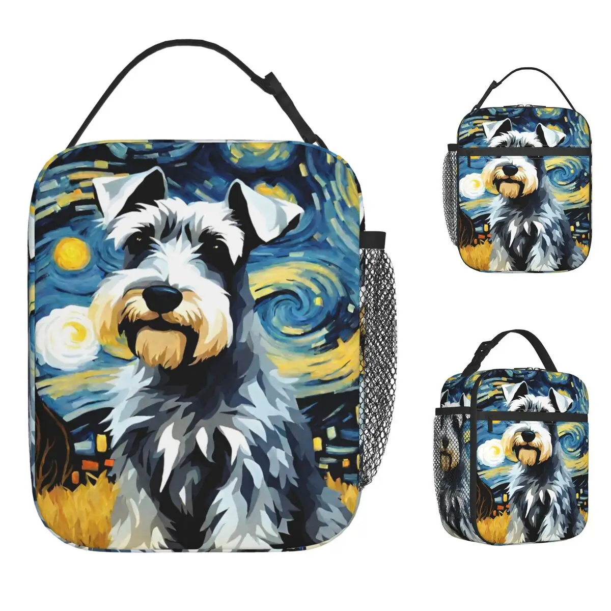 

Scottish Terrier Lunch Bag Portable Lunch Box Unisex Office Designer Cooler Bag Cute Waterproof Thermal Tote Handbags