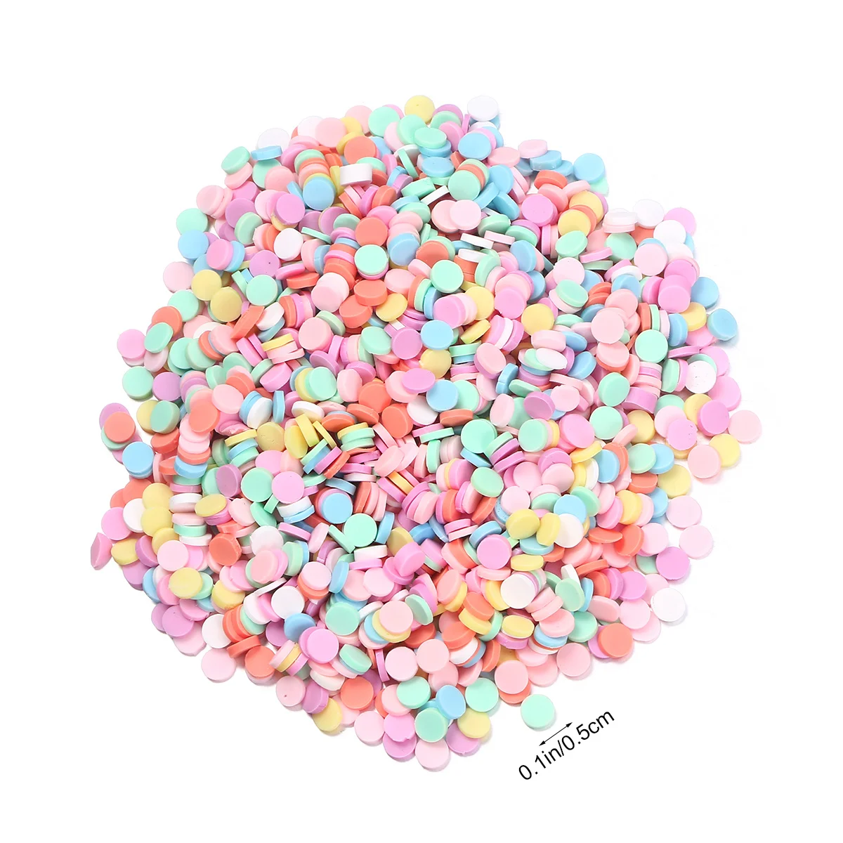 

100g Mini Candy-Colored Round Polymer Clay Sprinkles for Handmade Arts DIY Phone Case Laptop Decor Round Sprinkle