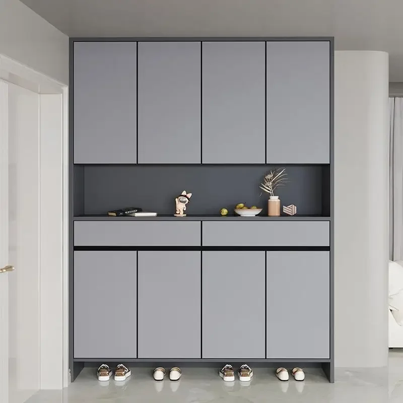 Aluminum alloy shoe cabinet Home door Outdoor balcony Shoe storage cabinet Waterproof sunscreen storage cabinet