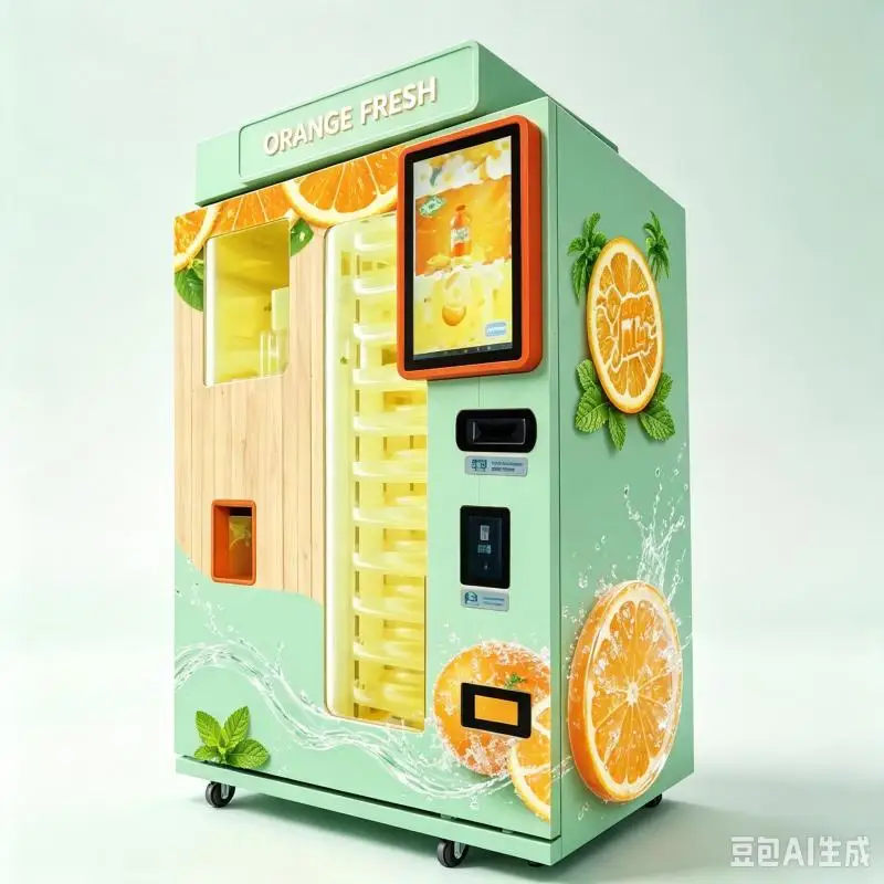 Orange Juice Vending Machine Customized Fresh Squeezed Juice Dispenser Automatic Citrus Extractor Commercial Beverage Equipment