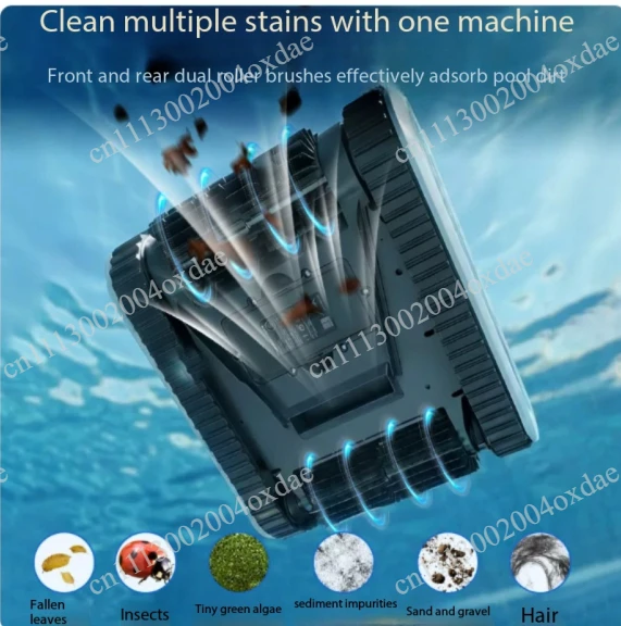 Wireless Automatic Pool Cleaner Robot | Wall-Climbing Underwater Vacuum, Smart Swimming Pool Cleaning Machine