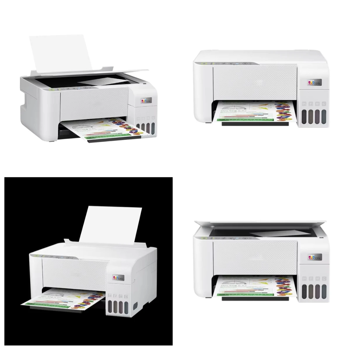 

WJW Original EcoTank L3256 All-in-One Inkjet Printer 4-Color Tank with WIFI & USB Interface for Small Office or Home Use