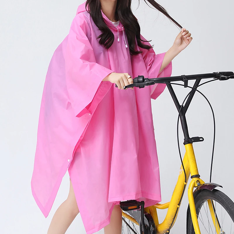 Portable Windproof Bicycle Motorcycle Raincoat Woman Rain Poncho Impermeable EVA Hiking Raincoats For Man Rainwear