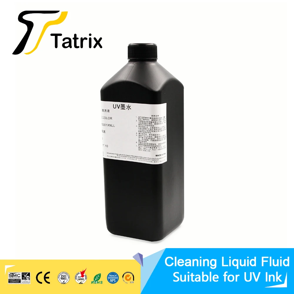 

1L/Bottle UV cleaning liquid UV Ink Printhead Tube Cleaner Solution Fluid for Epson Roland Mimaki Mutoh Ricoh Cleaning LiquiD