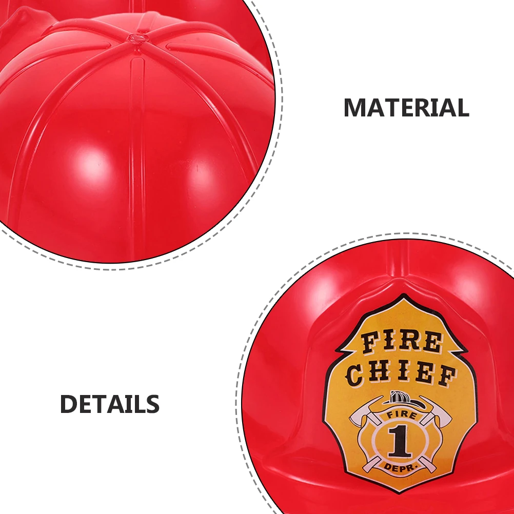 2 قطعة قبعة رجل الإطفاء الكبار رجال الاطفاء زي ملحق هدايا الحفلات البلاستيك الدعامة لعب الأدوار واللباس لوازم اطفاء