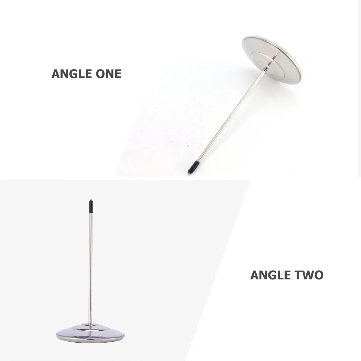 Stainless Steel Receipt Holder Check Spindle Restaurant Office Bill Fork Paper Memo Holder Desktop Organizer Menu Summons Fork