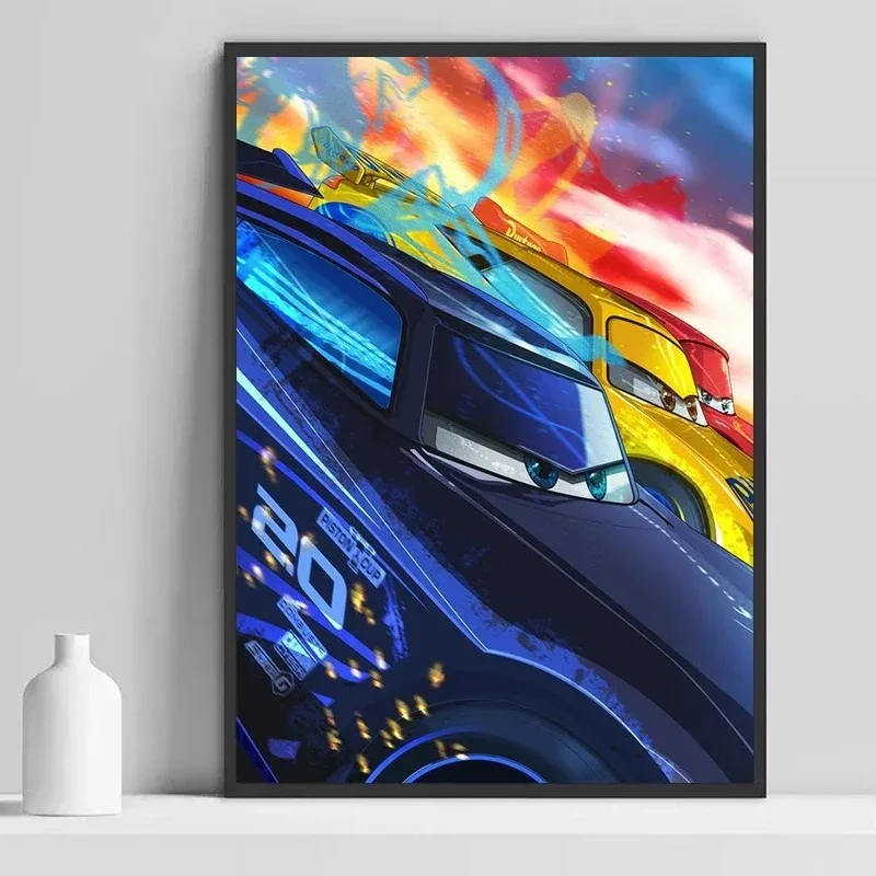 Catoon Cars Lightning McQueen Anime Poster Disney Cars Love Canvas Painting Abstract Prints Wall Art Pictures Home Decor