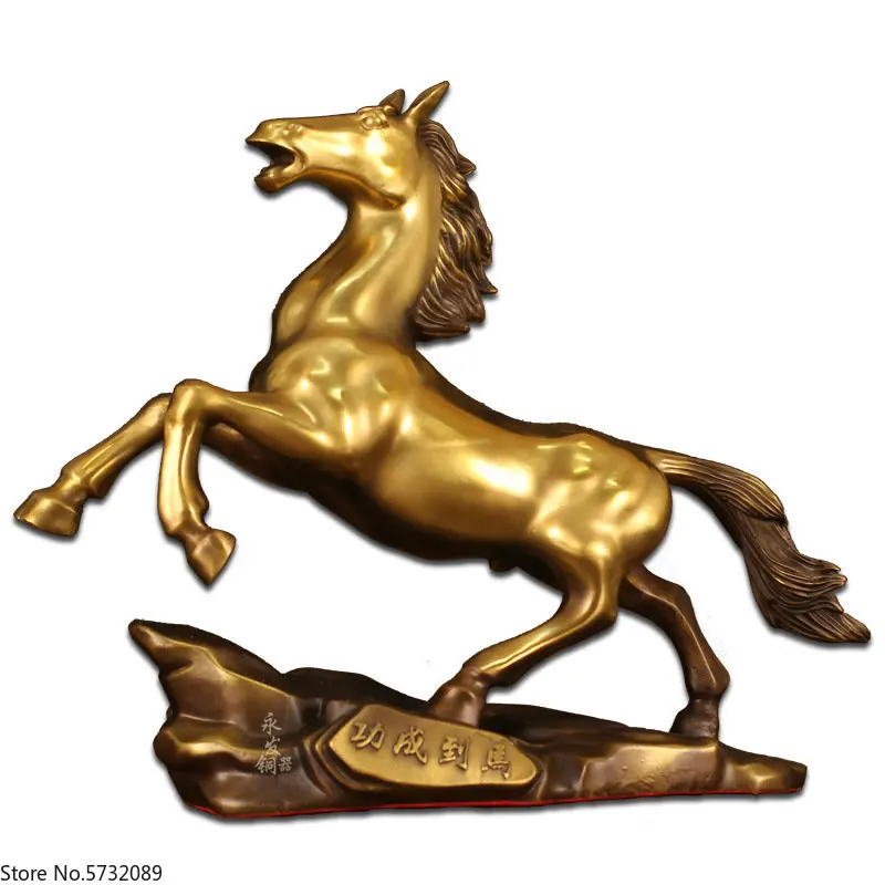 

Pure copper office recruitment, wealth, handicrafts, home furnishings, Chinese style horse decorations, zodiac horse gifts