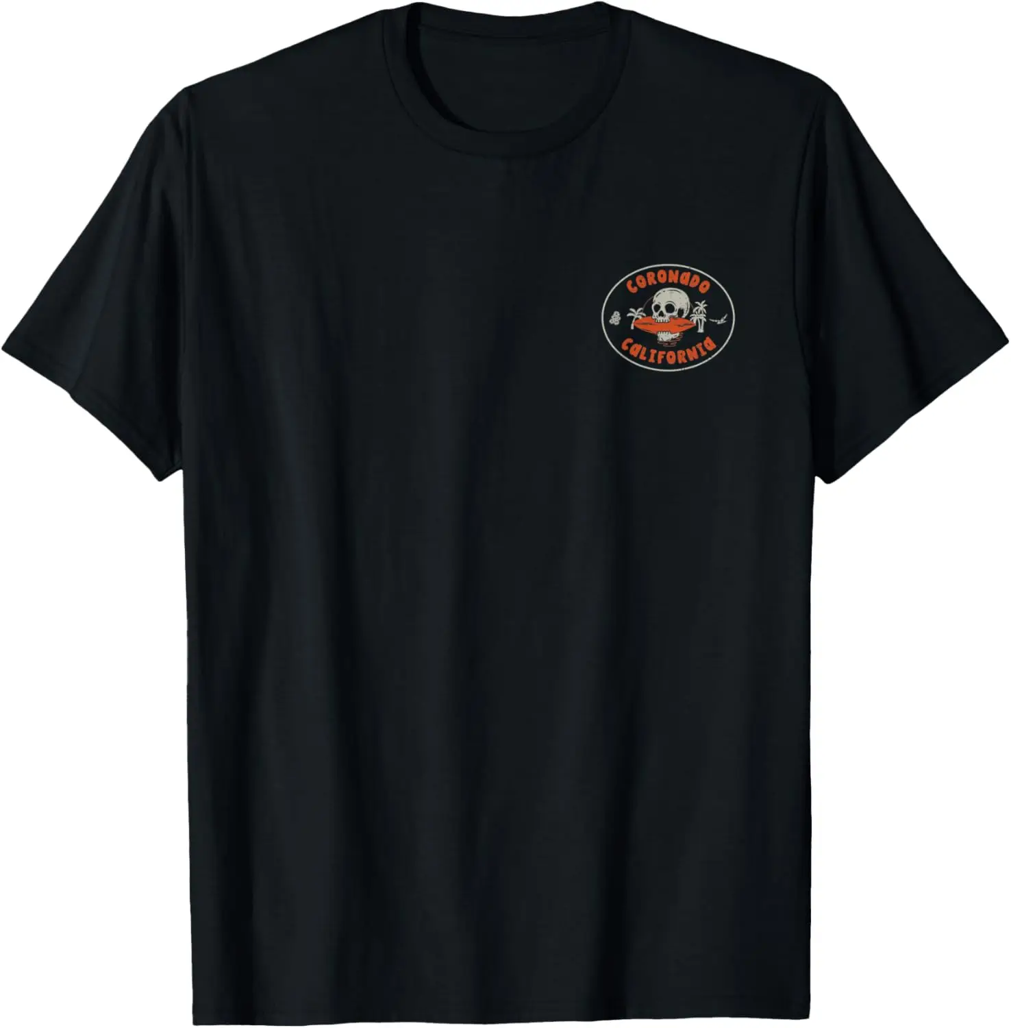 

Coronado California CA Retro Surfer Beach Front & Back T-Shirt