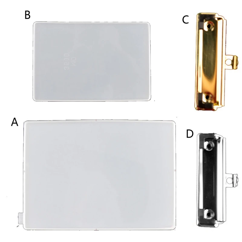 F42F Silicone Tray Molds for Epoxy Resin Casting Mold for DIY Crafts Serving Board Clipboard Epoxy Resin Silicone Mold