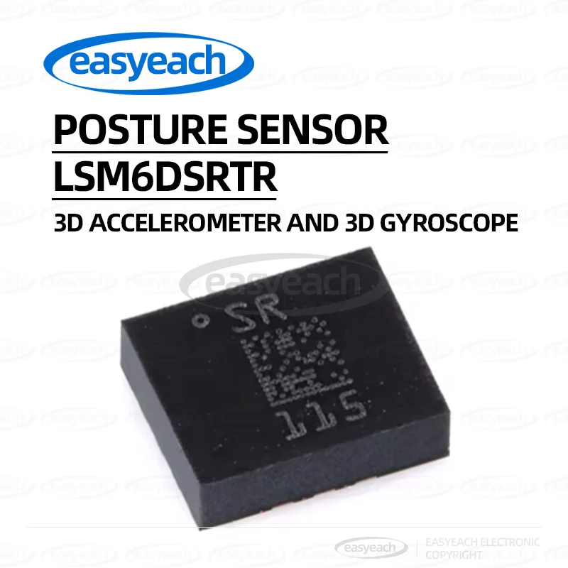 LSM6DSRTR in LGA-14 (2.5x3) package iNEMO inertial module: normally open 3D accelerometer and 3D gyroscope Attitude sensor