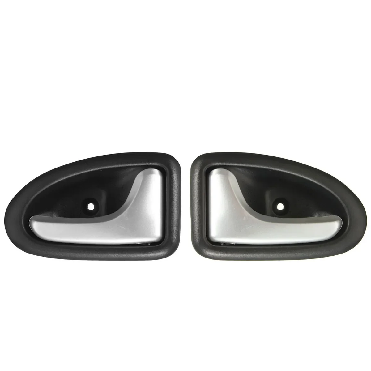 Car Cable Type Interior Door Handle Black Chrome Pair Left or Right For Renault for Clio 2000-2009 2/3-4/5 Doors