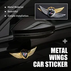 Creative Custom Design Metal Wing 3D Emblem Sticker Car Body Decoration Badge For BMW X4 X5 X6 E28 E39 E46 E53 E61 E70 E87 E92 M