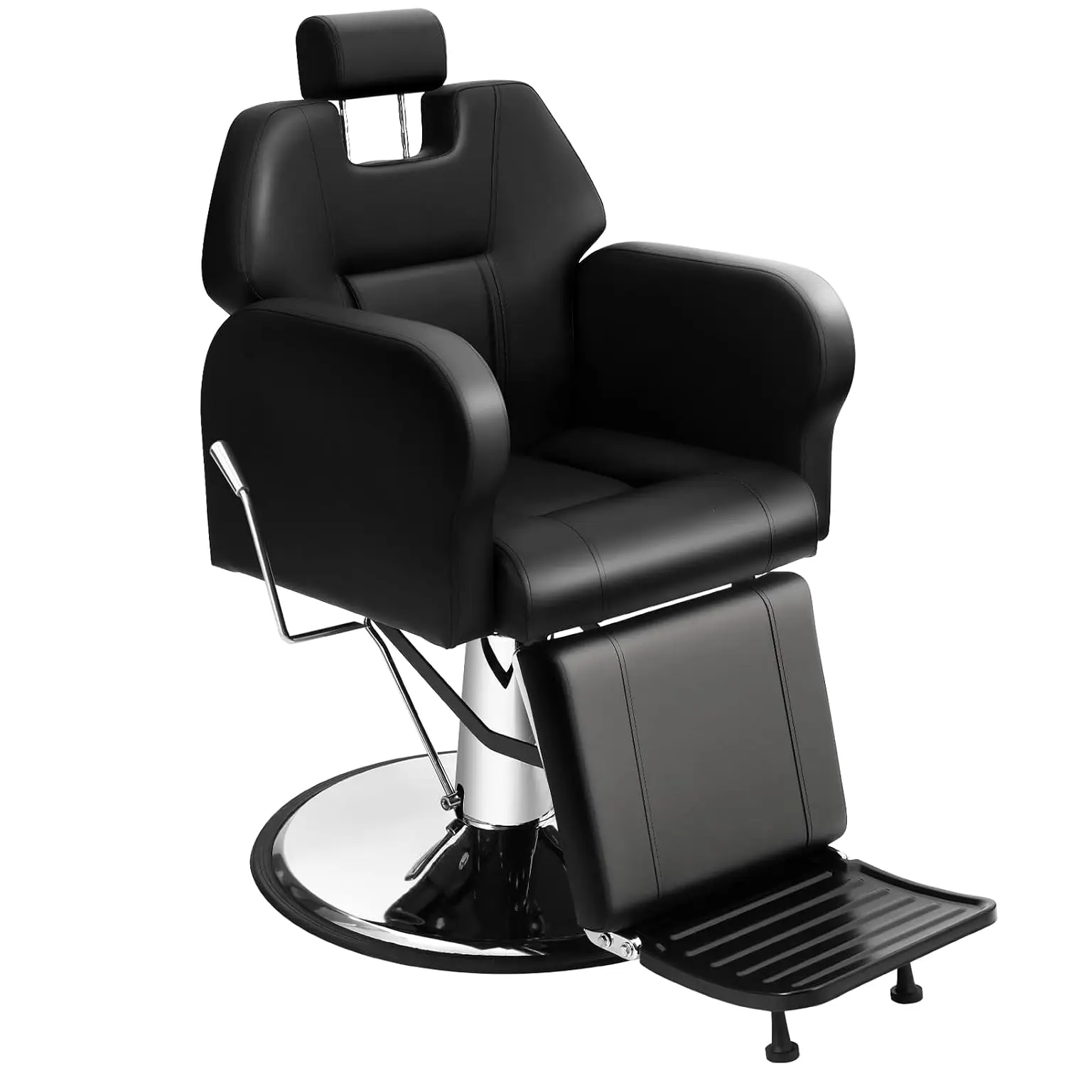 Adjustable Hydraulic Reclining Barber Chair 360° Swivel for Salon Tattoo Shampoo Spa, Customized