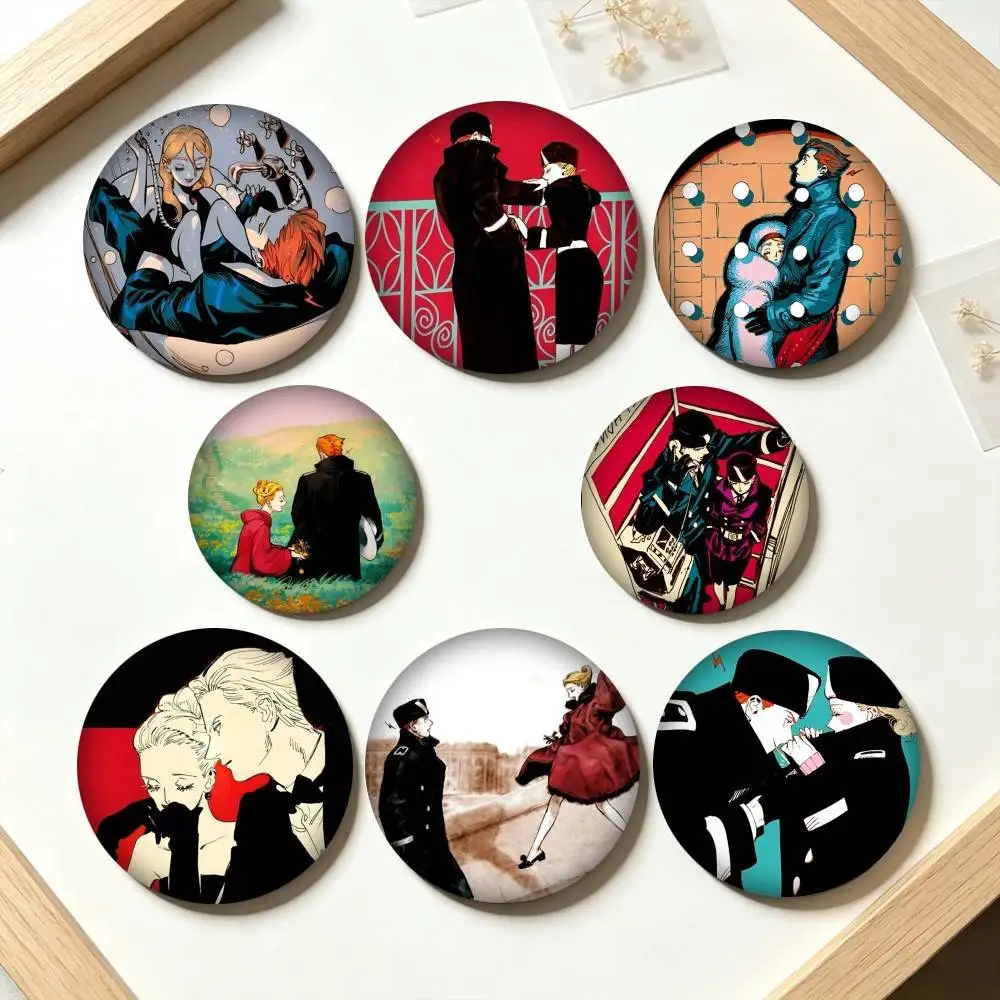 V-Veil Emma and Alexander 25mm 32mm 44mm 58mm 75mm Brooches Badges Pins for Accessories Gift