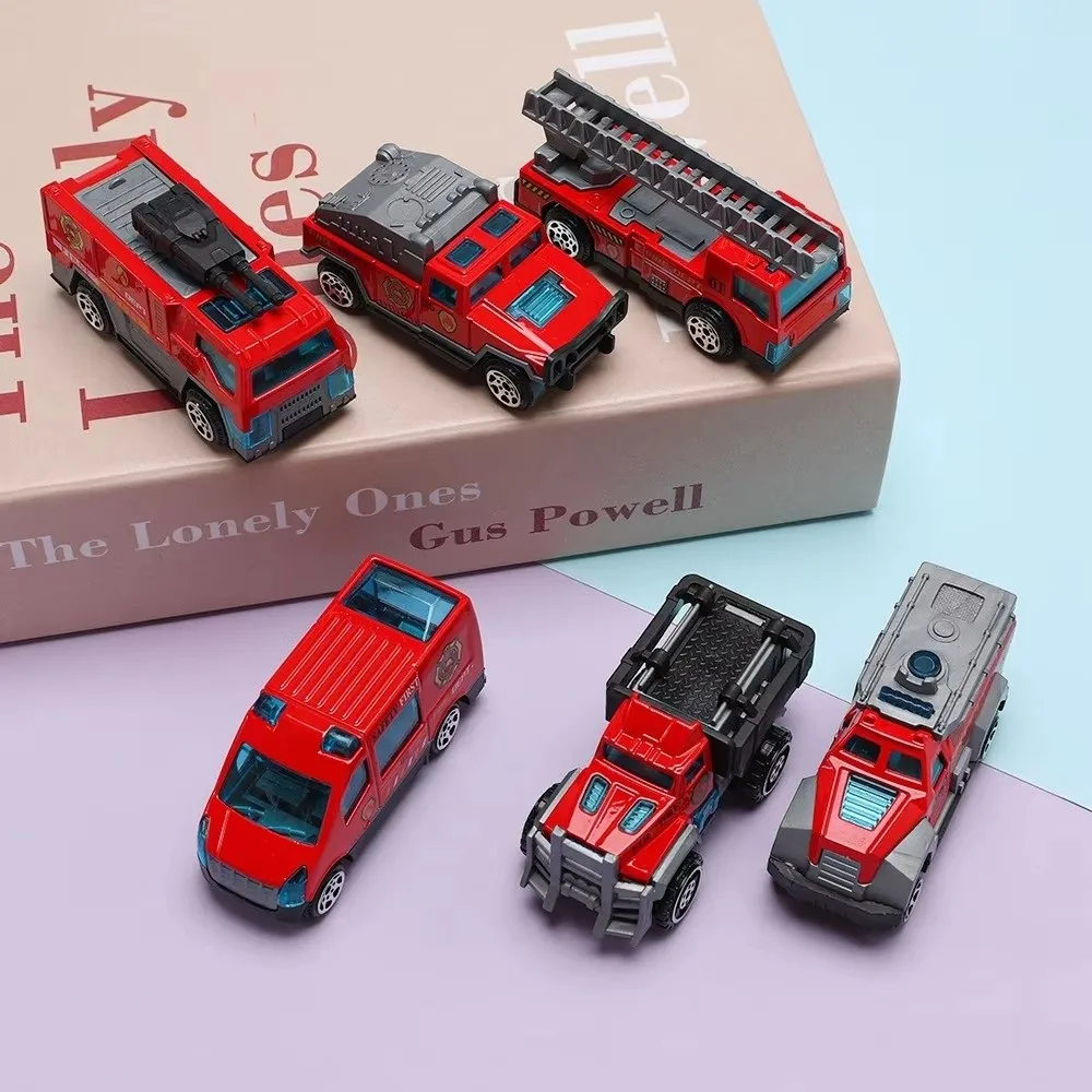 

Mini Fire Truck Car Toys Diecast Alloy Realistic Truck Model Children's Toys Plastic Metal Fire Rescue Truck Vehicle