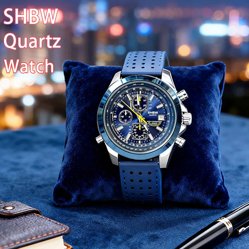 

SHBW Quartz Watch 2025 Luxury Trend Calendar Waterproof Multi-Function Fancy Round Watch Stainless Automatic Watch Chrismas Gift