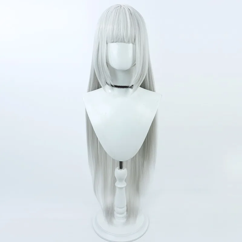 Mignon Goddess of Victory Nikke Buller Cosplay Wig Silver White Long Loose Hair Simulated Scalp