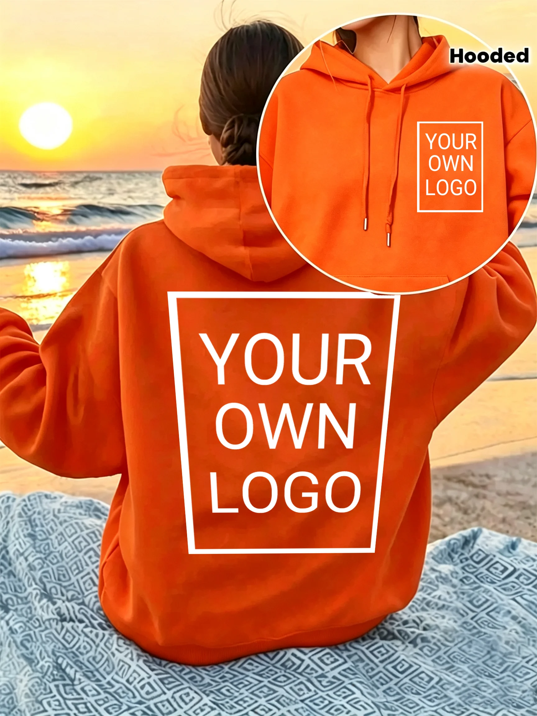 Custom Double Sided Couple Friend Picture Women Hoodies Hip Hop Loose Streetwear Autumn Multicolor Hoodie Sport Fleece Hoody