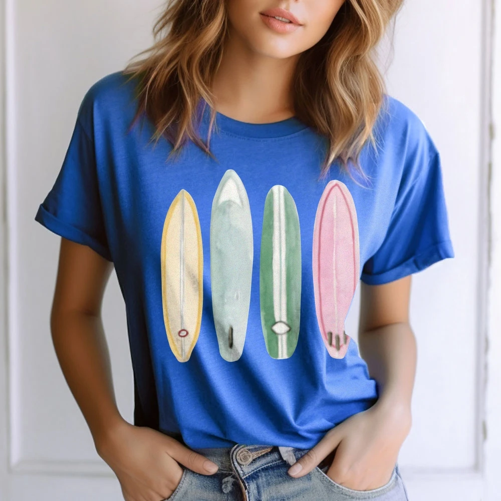 

Summer Casual Short Sleeve T-Shirt Lightweight Fabric Loose Fit to Beat the Heat Crew Neck, Suitable for Beach, Picnics or Walks