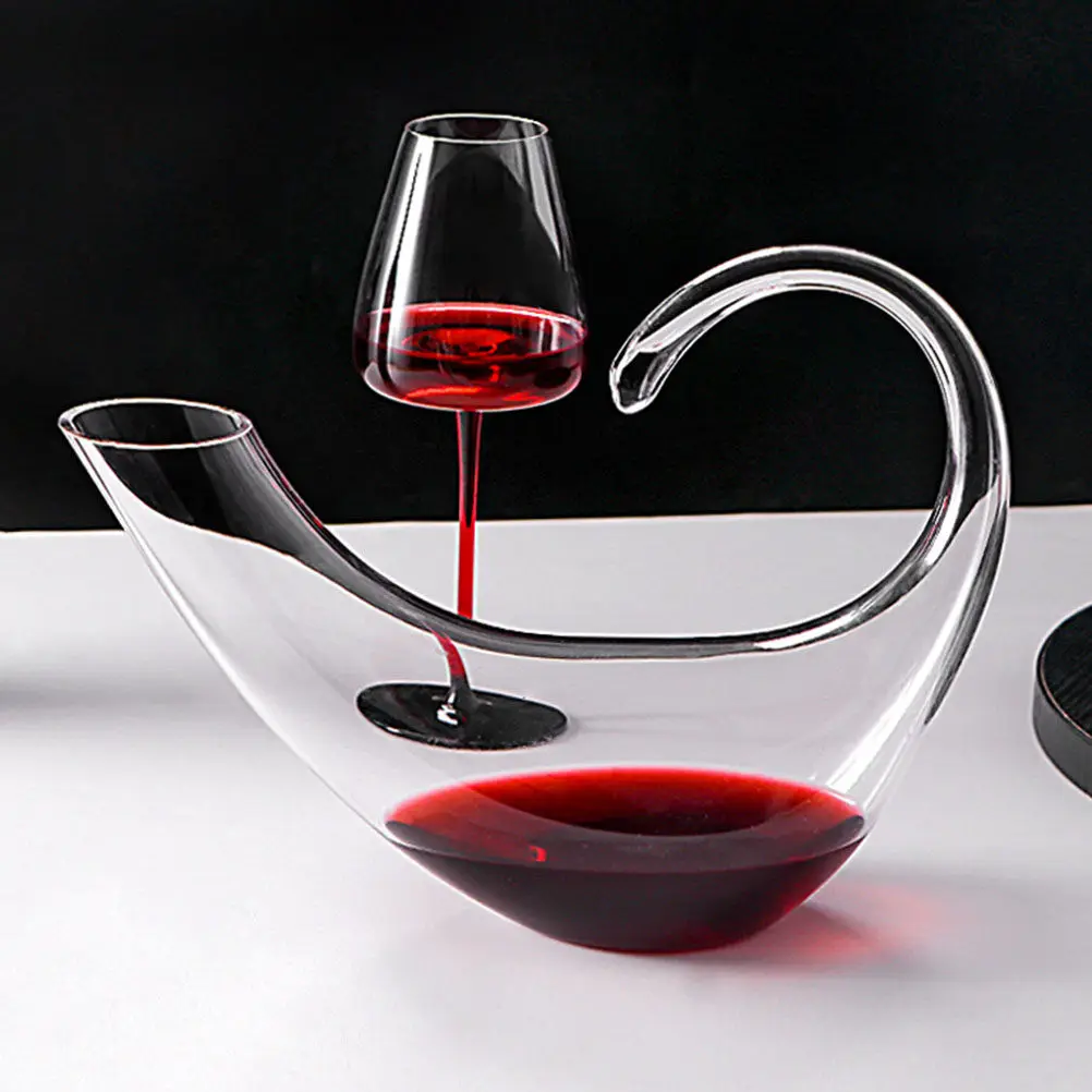 

Glass Wine Decanter Premium Transparent Design for Elegant Simple Home Entertaining Liquor Divider Fast Aeration