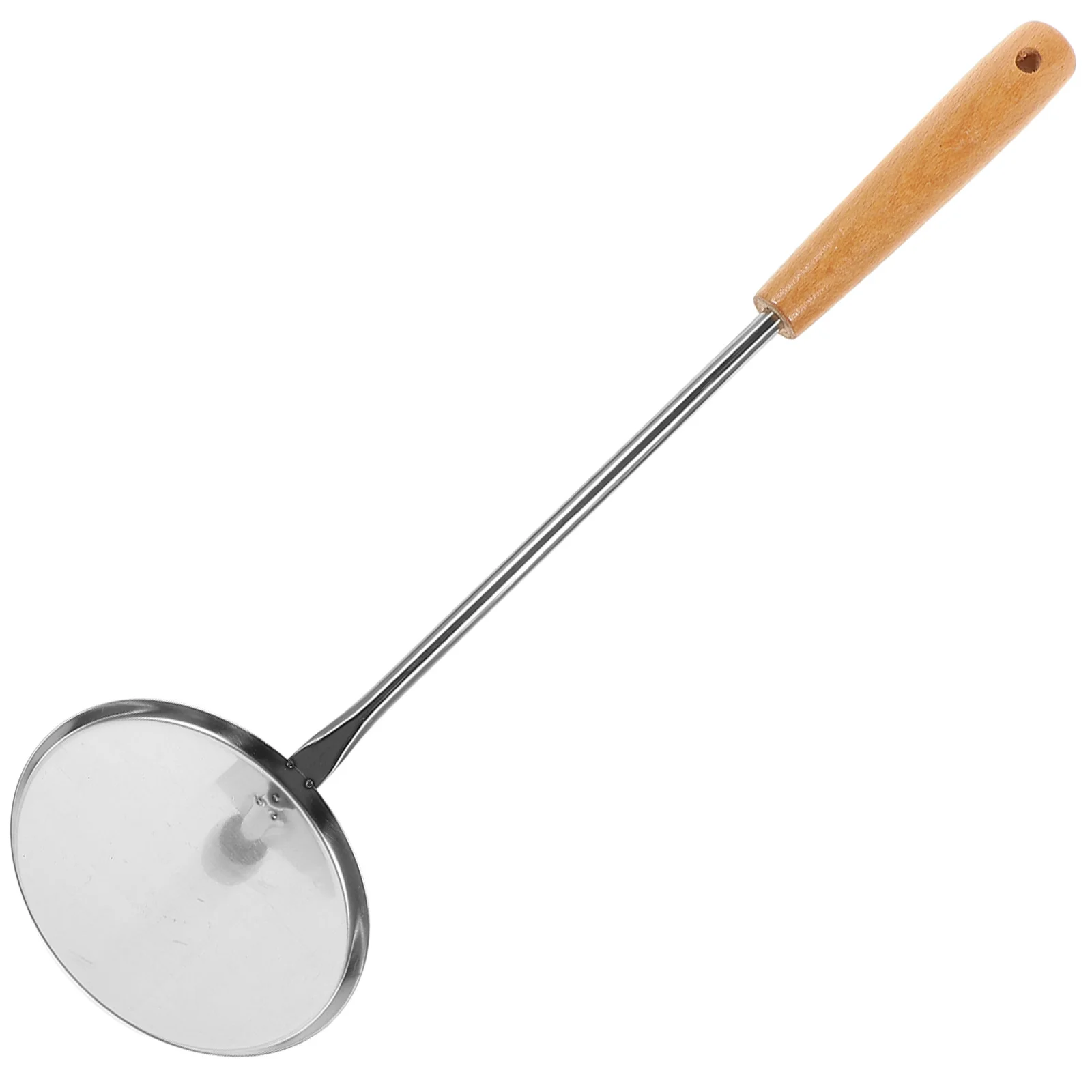

Stainless Steel Frying Handle Tool Non-Stick Oil Spoon For Fried Snacks Lightweight Home Kitchen Essentials Cookware