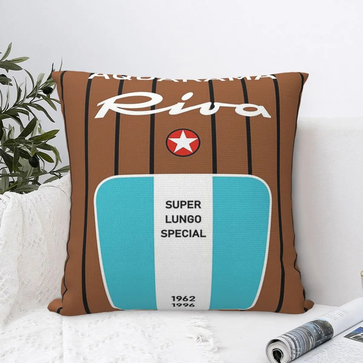 Riva Aquarama Yacht Lake Como Cannes Monaco Saint-Tropez Capri Funda de almohada Cojín de poliéster Cojines de almohada cómodos usados