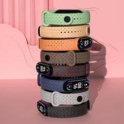 Sport watchbands For Xiaomi Mi Band 7 NFC Wrist Replacement Miband silicone bracelet Air-hole Watch Correa mi band 6 5 4 3 strap