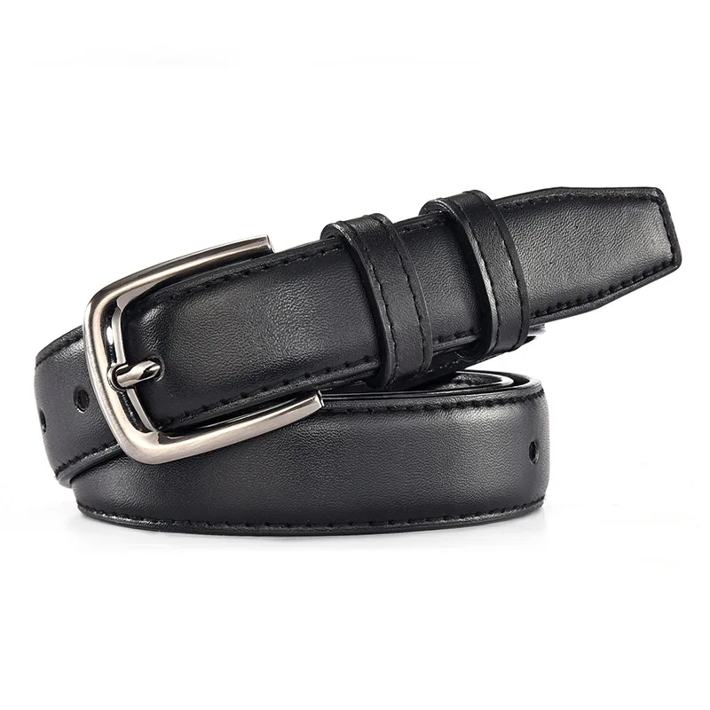 2.2cm 2.8cm Width New Women\'s Belt Classic Pin Buckle Belt Fashion PU Leather Premium Feeling Pant Belts Black Coffee Brown