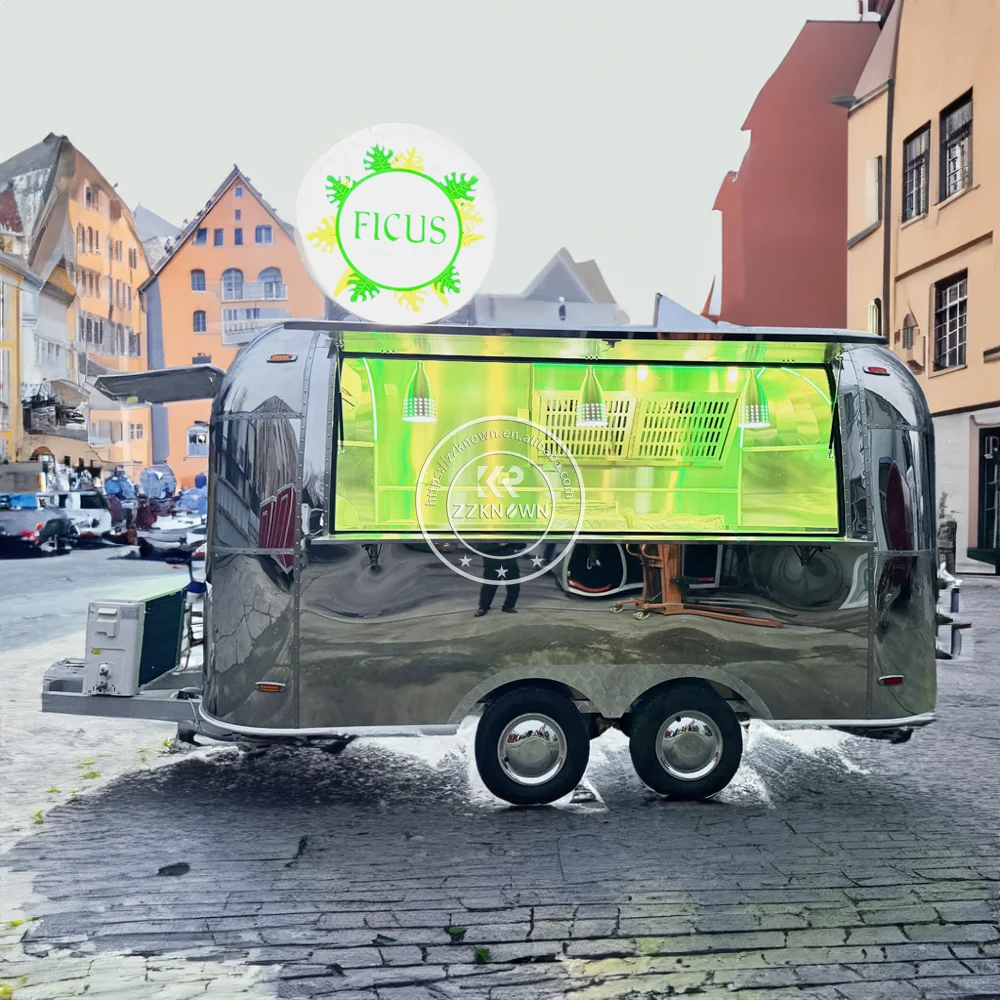 รถขายอาหารเคลื่อนที่พร้อมอุปกรณ์ครบครัน ปรับแต่งได้สำหรับขายฮอทดอก โดนัท รถขายอาหารริมทาง รถขายอาหารเคลื่อนที่สำหรับงานกลางแจ้ง