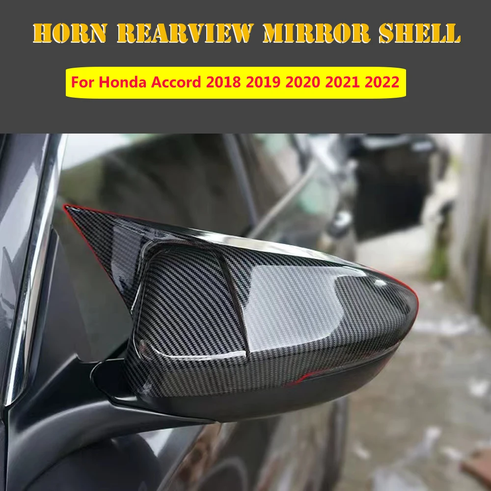 

For Honda Accord 10th 2018 2019 Rearview Mirror Cover Cap Trim Side Wing Mirror Cover Car Replacement External Decor Parts