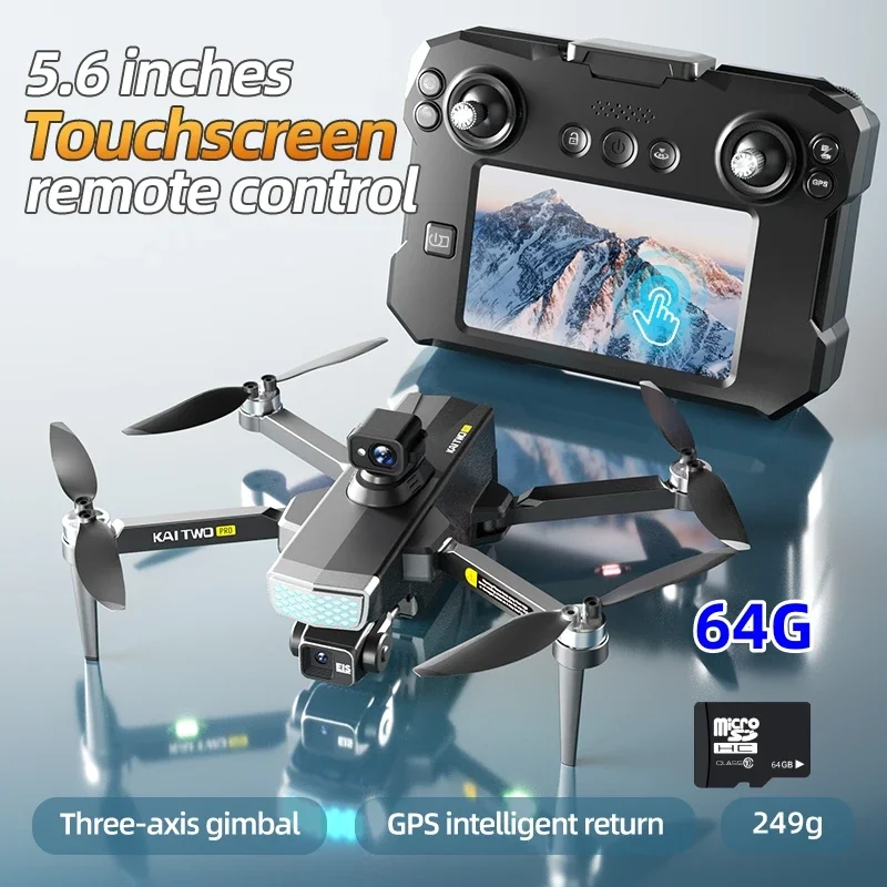 GPS Drone 4.5inch Screen Remote Control Dron Professional 4K HD Camera Laser Obstacle Avoidance Brushless Quadcopter