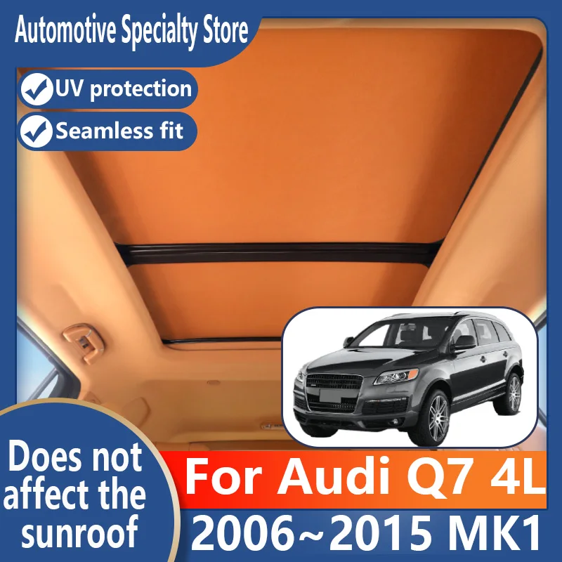 

Для Audi Q7 4L 2006 ~ 2015 14 MK1 автомобильный панорамный люк, изоляционный козырек на крыше, электростатическая адсорбция, замшевая ткань, защита от солнца