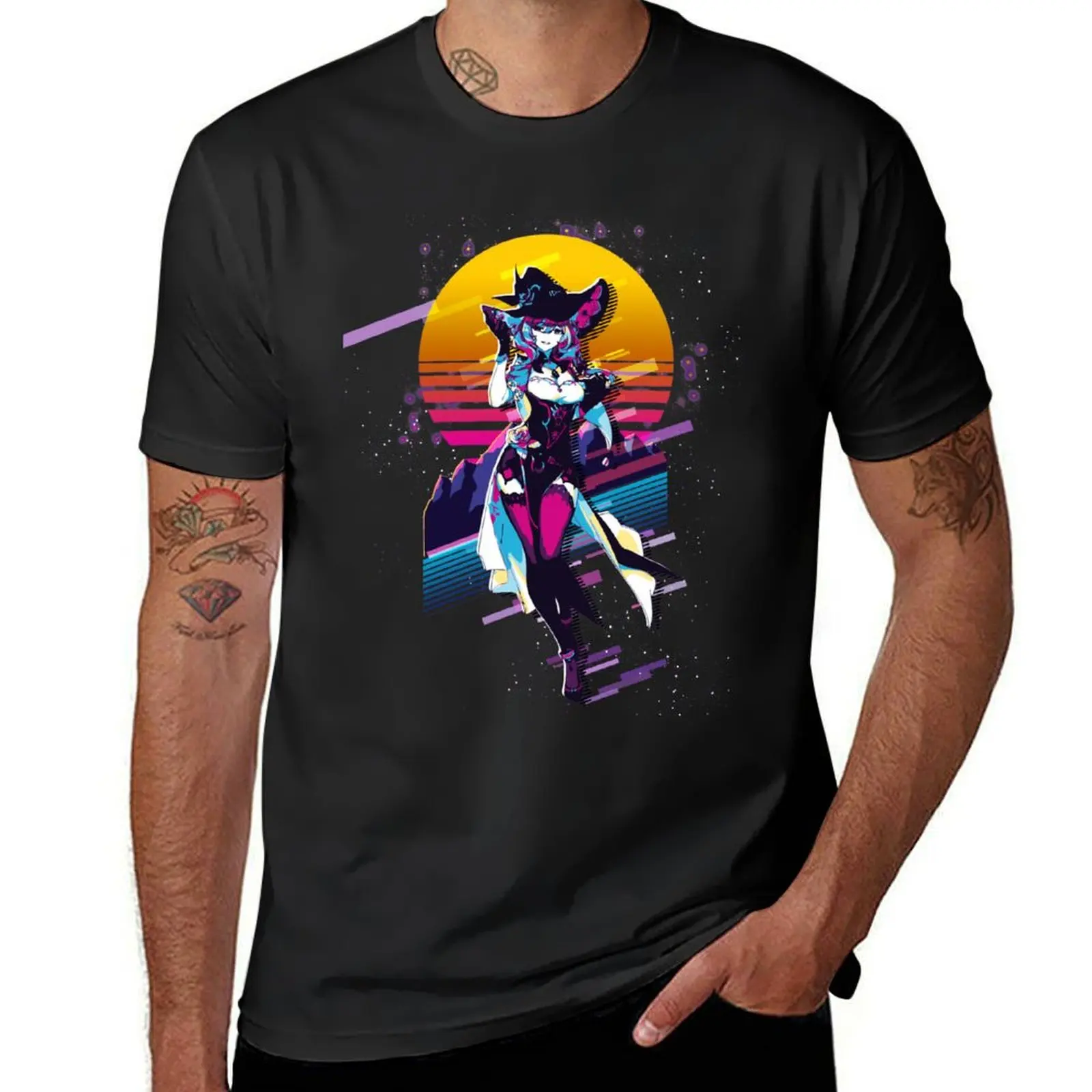 

Lisa - Genshin Impact 80s retro T-Shirt summer tops korean fashion sports fans mens t shirt