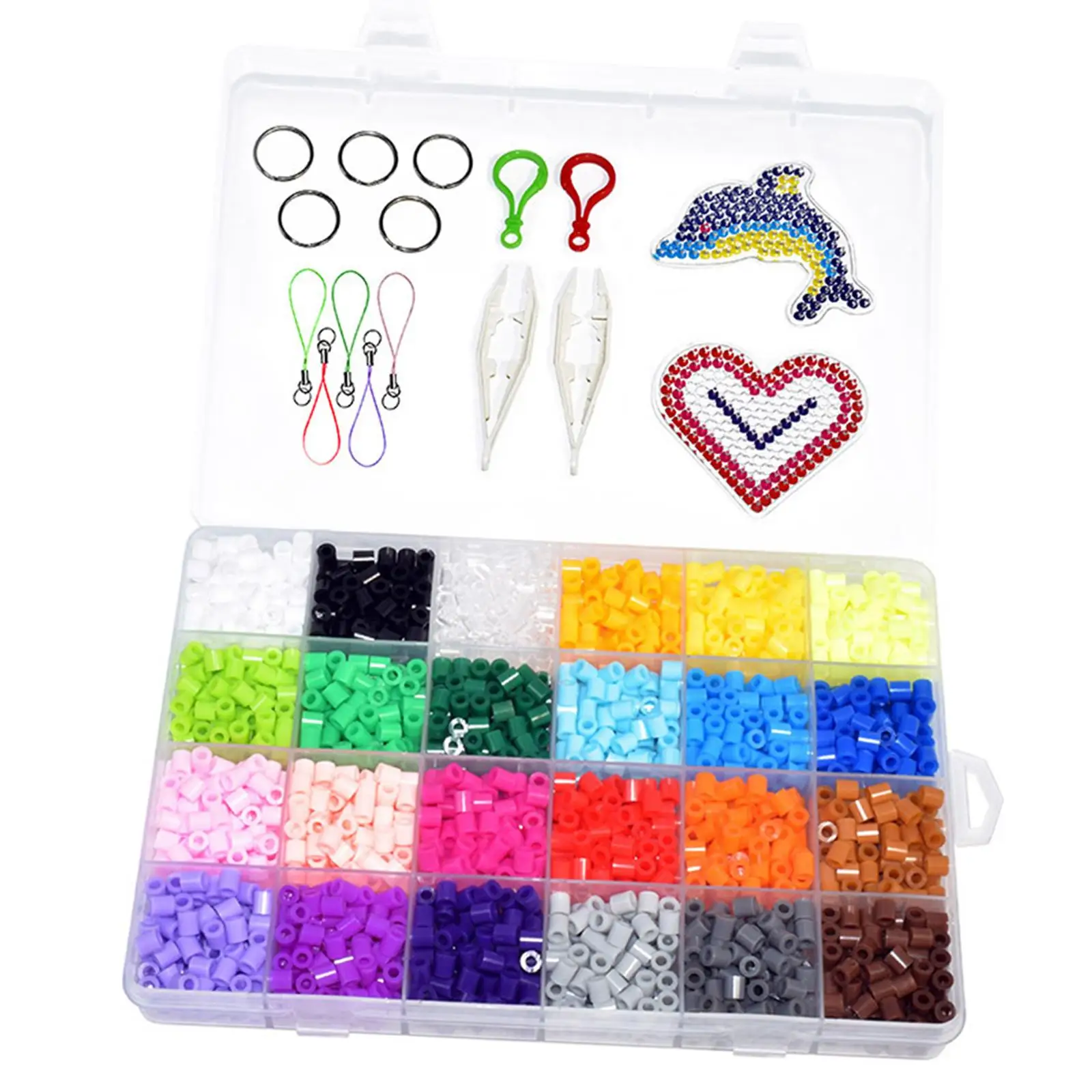 2400x المياه فيوز الخرز عدة الحرف اليدوية 24 ألوان ثلاثية الأبعاد الألغاز لعيد الميلاد هدية عيد ميلاد DIY بها بنفسك الحرفية صنع لعبة تعليمية ذاتية الصنع