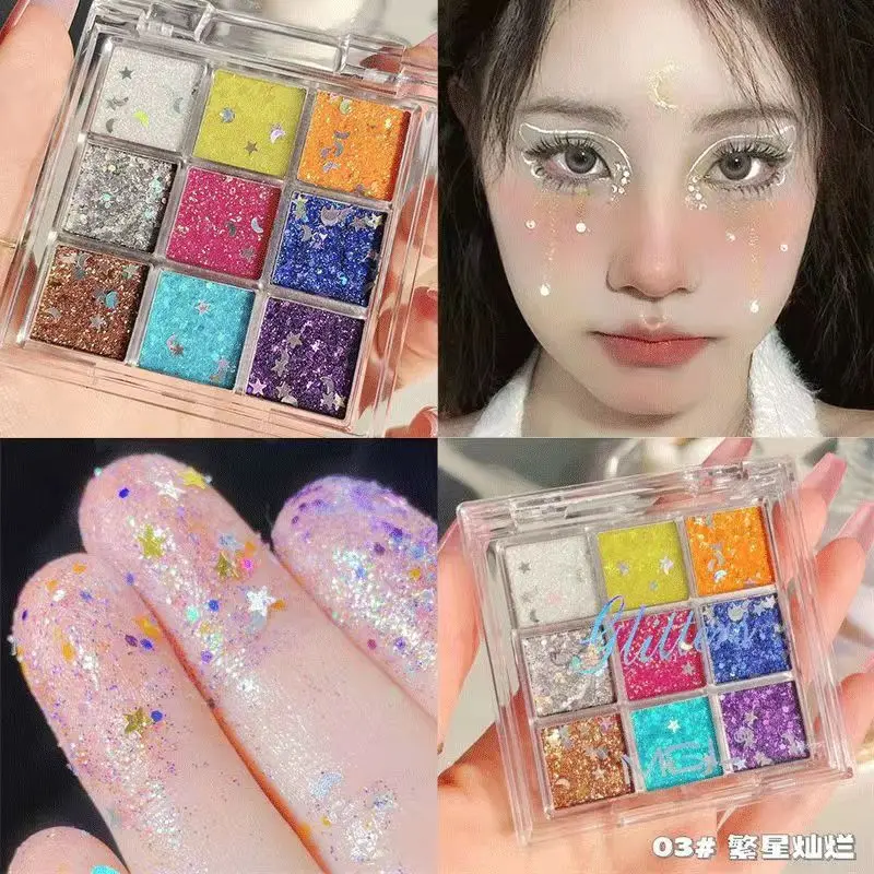 Glitter Oogschaduw Schoonheidspalet Kinderen Podium Make-Up Langdurige Speciale Glitter Twinkle Gel Oogschaduw Vrouwen Make-Up Tools